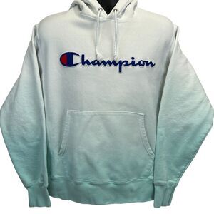 Champion Gradient Color Hoodie Reverse Weave Hooded Sweatshirt Green M Medium